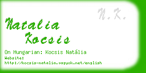 natalia kocsis business card