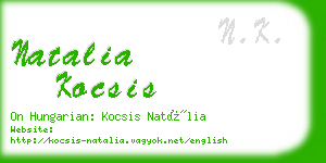 natalia kocsis business card